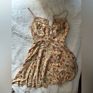 Lace-up front sundress